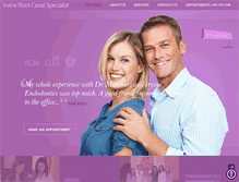Tablet Screenshot of irvinerootcanalspecialist.com